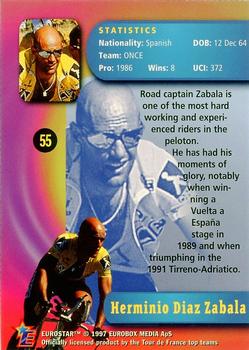1997 Eurostar Tour de France #55 Herminio Diaz Zabala Back